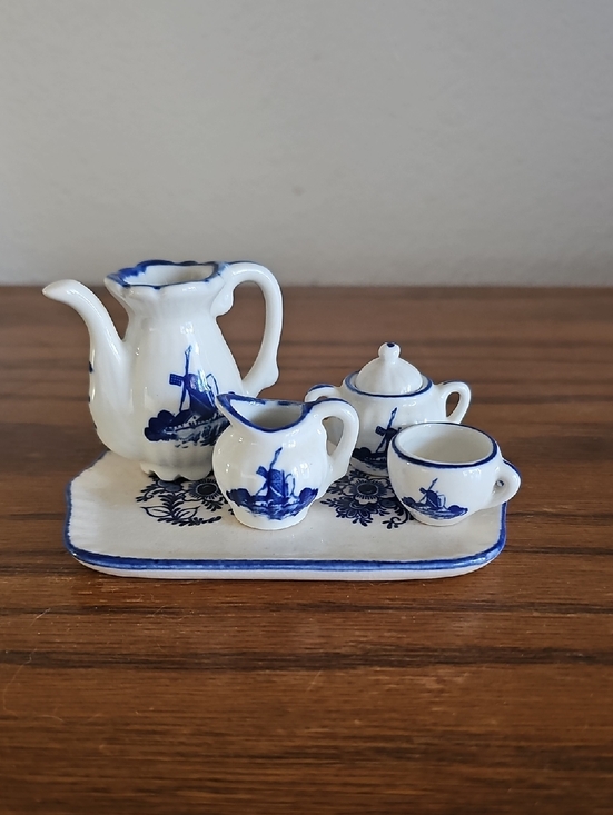 Other - Miniature Delft-Style Blue & White Tea Set